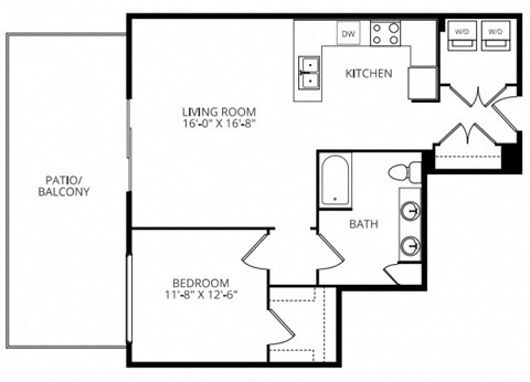 a floor plan of a house with a bedroom and a living room